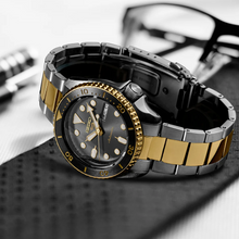 Load image into Gallery viewer, Seiko 5 Sports Automatic Special Creation Black Dial Two Tone Steel Strap Watch For Men - SRPK22