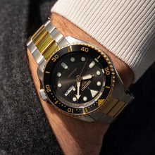 Load image into Gallery viewer, Seiko 5 Sports Automatic Special Creation Black Dial Two Tone Steel Strap Watch For Men - SRPK22