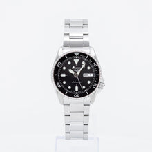 Load image into Gallery viewer, Seiko 5 Sports SKX Automatic Black Dial Silver Steel Strap Watch For Men - SRPK29K1