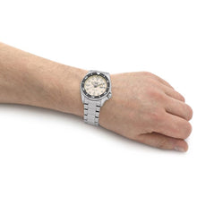 Load image into Gallery viewer, Seiko 5 Sports SKX Automatic Cream Dial Silver Steel Strap Watch For Men - SRPK31K1