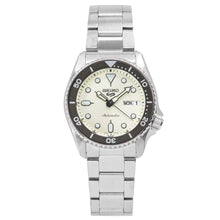 Load image into Gallery viewer, Seiko 5 Sports SKX Automatic Cream Dial Silver Steel Strap Watch For Men - SRPK31K1