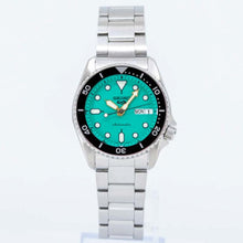 Load image into Gallery viewer, Seiko 5 Sports SKX Midi Automatic Teal Dial Silver Steel Strap Watch For Men - SRPK33K1