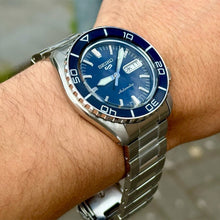 Load image into Gallery viewer, Seiko 5 Sports Automatic Blue Dial Silver Steel Strap Watch for Men - SRPK97K1