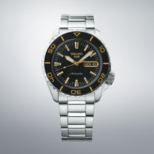 Load image into Gallery viewer, Seiko 5 Sport Automatic SKX Series Black Dial Silver Steel Strap Watch for Men - SRPK99K1