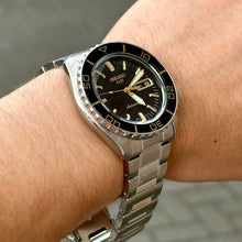 Load image into Gallery viewer, Seiko 5 Sport Automatic SKX Series Black Dial Silver Steel Strap Watch for Men - SRPK99K1