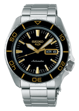 Load image into Gallery viewer, Seiko 5 Sport Automatic SKX Series Black Dial Silver Steel Strap Watch for Men - SRPK99K1