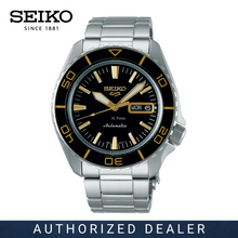 Load image into Gallery viewer, Seiko 5 Sport Automatic SKX Series Black Dial Silver Steel Strap Watch for Men - SRPK99K1