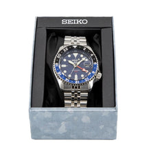 Load image into Gallery viewer, Seiko 5 Sports GMT SKX Automatic Blueberry Dial Silver Steel Strap Watch For Men - SSK003K1