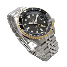 Load image into Gallery viewer, Seiko 5 Sports GMT US Special Edition Automatic Grey Dial Silver Steel Strap Watch For Men - SSK021K1