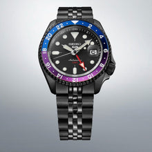 Load image into Gallery viewer, Seiko Automatic SKX GMT Yuto Horigome Limited Edition Black Dial Black Steel Strap Watch For Men - SSK027K1