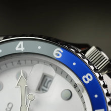 Load image into Gallery viewer, Seiko 5 Sports SKX GMT Automatic Sky Blue Dial Silver Steel Strap Watch For Men - SSK033K1