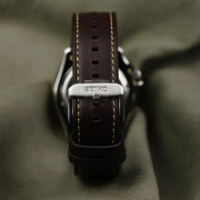 Load image into Gallery viewer, Seiko 5 Sports SKX GMT Automatic Mocha Black Dial Brown Leather Strap Watch For Men - SSK036K1