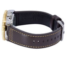 Load image into Gallery viewer, Seiko 5 Sports SKX GMT Automatic Mocha Black Dial Brown Leather Strap Watch For Men - SSK036K1