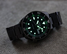 Load image into Gallery viewer, Seiko 5 Sports Automatic Black Dial Black Steel Strap Watch For Men - SRPD65K1