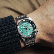 Load image into Gallery viewer, Seiko 5 Sports SKX Midi Automatic Teal Dial Silver Steel Strap Watch For Men - SRPK33K1