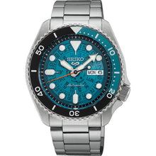 Load image into Gallery viewer, Seiko 5 Sports SKX Skeleton Green Dial Silver Steel Strap Watch For Men - SRPJ45K1