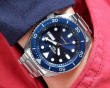 Load image into Gallery viewer, Seiko 5 Sports Automatic Analog Blue Dial Silver Steel Strap Watch For Men - SRPD51K1