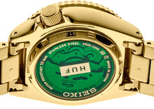 Load image into Gallery viewer, Seiko 5 Sports HUF Limited Edition Green Dial Gold Steel Strap Watch For Men - SRPJ20