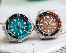 Load image into Gallery viewer, Seiko 5 Sports SKX Skeleton Green Dial Silver Steel Strap Watch For Men - SRPJ45K1