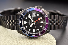 Load image into Gallery viewer, Seiko Automatic SKX GMT Yuto Horigome Limited Edition Black Dial Black Steel Strap Watch For Men - SSK027K1