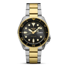 Load image into Gallery viewer, Seiko 5 Sports Automatic Special Creation Black Dial Two Tone Steel Strap Watch For Men - SRPK22