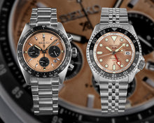 Load image into Gallery viewer, Seiko 5 Sports GMT Thong Sia Limited Edition Brown Dial Silver Steel Strap Watch for Men - SSK043K1