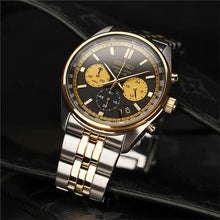 Load image into Gallery viewer, Seiko Sport Chronograph Black Dial Two Tone Steel Strap Watch for Men - SSB430P1