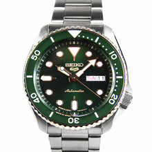 Load image into Gallery viewer, Seiko 5 Sports Automatic Analog Green Dial Silver Steel Strap Watch For Men - SRPD63K1