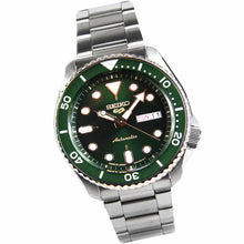 Load image into Gallery viewer, Seiko 5 Sports Automatic Analog Green Dial Silver Steel Strap Watch For Men - SRPD63K1