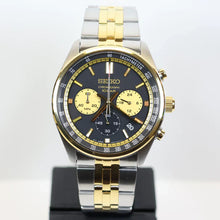 Load image into Gallery viewer, Seiko Sport Chronograph Black Dial Two Tone Steel Strap Watch for Men - SSB430P1