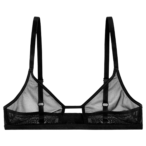 Sieve Cutout Bra in Black
