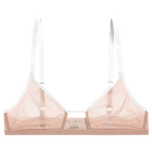 Load image into Gallery viewer, Sieve Cutout Bra in Buff + White