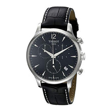Load image into Gallery viewer, Tissot Tradition Chronograph Black Dial Black Leather Strap Watch For Men - T0636171605700