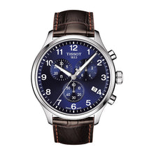 Load image into Gallery viewer, Tissot Chrono XL Classic Blue Dial Brown Leather Strap Watch For Men - T116.617.16.047.00