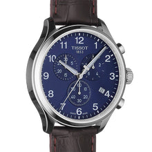 Load image into Gallery viewer, Tissot Chrono XL Classic Blue Dial Brown Leather Strap Watch For Men - T116.617.16.047.00