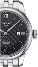 Load image into Gallery viewer, Tissot Le Locle Automatic Lady Black Dial Silver Steel Strap Watch For Women - T006.207.11.058.00