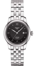 Load image into Gallery viewer, Tissot Le Locle Automatic Lady Black Dial Silver Steel Strap Watch For Women - T006.207.11.058.00