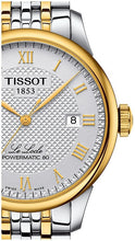 Load image into Gallery viewer, Tissot T Classic Le Locle Powermatic 80 Silver Dial Two Tone Steel Strap Watch For Men - T0064072203301