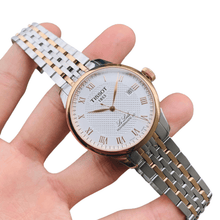 Load image into Gallery viewer, Tissot Le Locle Powermatic 80 Diamonds Silver Dial Two Tone Steel Strap Watch For Men - T006.407.22.036.01