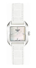 Load image into Gallery viewer, Tissot T Lady Mother of Pearl Dial White Leather Strap Watch for Women - T02.1.225.71