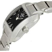 Load image into Gallery viewer, Tissot T Wave Black Dial Silver Steel Strap Watch for Women - T02.1.285.52