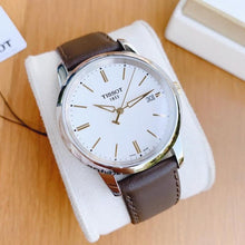 Load image into Gallery viewer, Tissot T Classic Dream White Dial Brown Leather Strap Watch for Men - T033.410.26.011.01