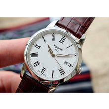 Load image into Gallery viewer, Tissot T Classic Dream White Dial Brown Leather Strap Watch for Men - T033.410.16.013.01