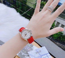 Load image into Gallery viewer, Tissot Couturier Lady Silver Dial Red Leather Strap Watch for Women - T035.210.16.031.01