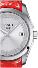 Load image into Gallery viewer, Tissot Couturier Lady Silver Dial Red Leather Strap Watch for Women - T035.210.16.031.01