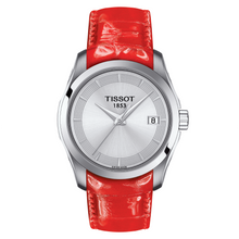Load image into Gallery viewer, Tissot Couturier Lady Silver Dial Red Leather Strap Watch for Women - T035.210.16.031.01