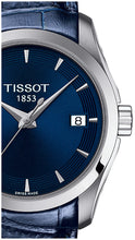 Load image into Gallery viewer, Tissot Couturier Lady Blue Dial Blue Leather Strap Watch for Women - T035.210.16.041.00