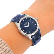 Load image into Gallery viewer, Tissot Couturier Lady Blue Dial Blue Leather Strap Watch for Women - T035.210.16.041.00