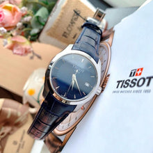 Load image into Gallery viewer, Tissot Couturier Lady Blue Dial Blue Leather Strap Watch for Women - T035.210.16.041.00