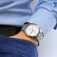 Load image into Gallery viewer, Tissot T Classic Couturier Chronograph White Dial Silver Steel Strap Watch For Men - T101.617.11.031.00